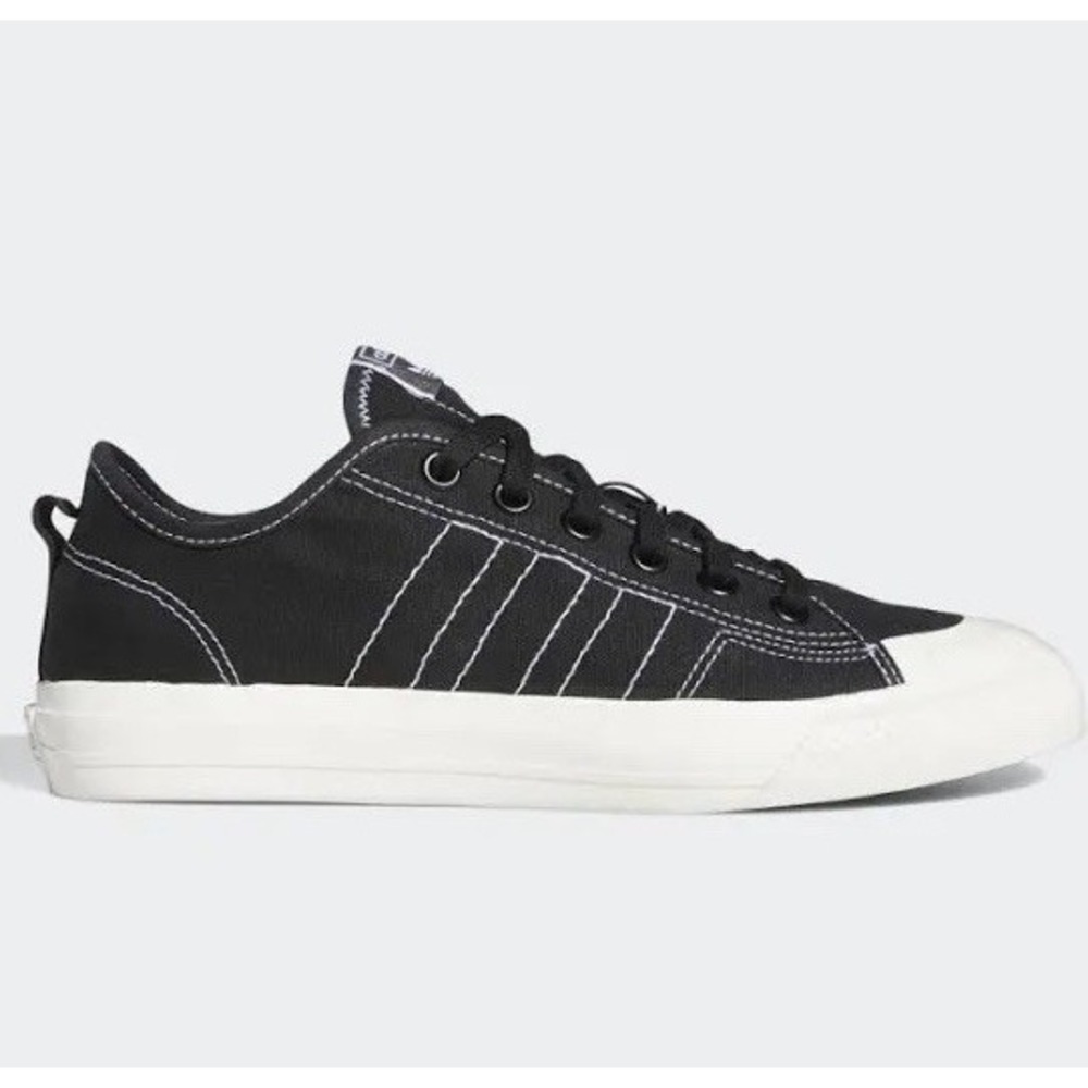 Adidas Nizza Low Core Black Cloud White Canvas Sneakers BZ0489 Mens 11.5